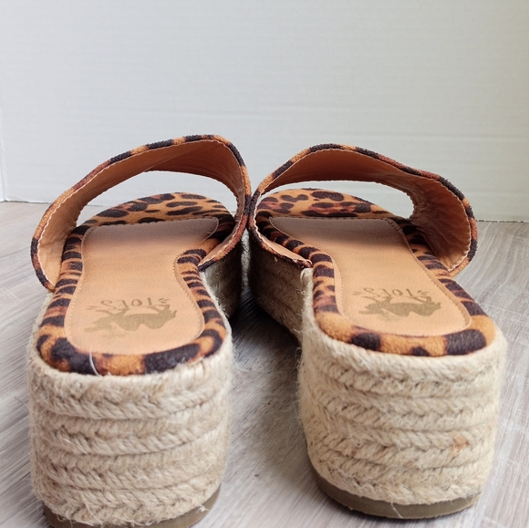 CAMEL TOES ESPADRILLES LEOPARD PRINT PLATFORM - Picture 6 of 8